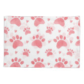 Cat Paws Waterverf Patroon Kussensloop (Achterkant)