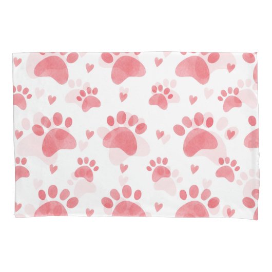 Cat Paws Waterverf Patroon Kussensloop (Voorkant)
