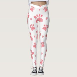 Cat Paws Waterverf Patroon Leggings