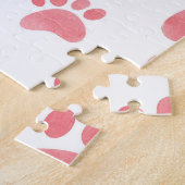 Cat Paws Waterverf Patroon Legpuzzel (Zijkant)