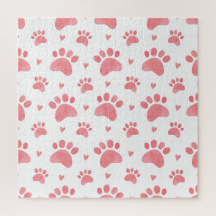 Cat Paws Waterverf Patroon Legpuzzel
