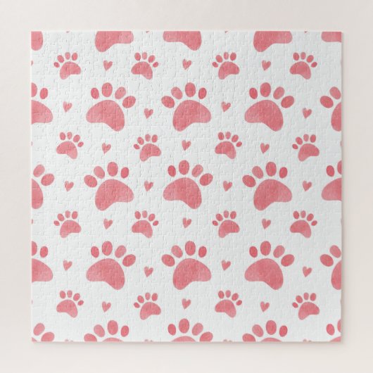 Cat Paws Waterverf Patroon Legpuzzel (Verticaal)