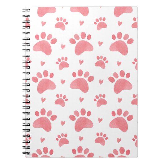 Cat Paws Waterverf Patroon Notitieboek (Voorkant)