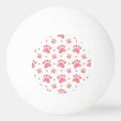 Cat Paws Waterverf Patroon Pingpongbal (Achterkant)