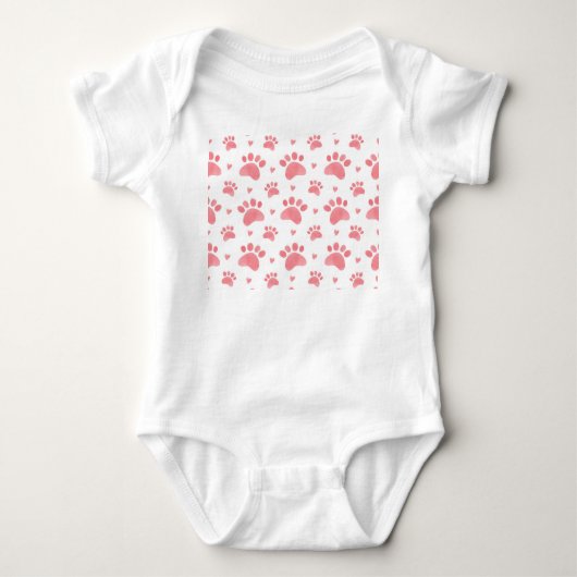 Cat Paws Waterverf Patroon Romper (Voorkant)