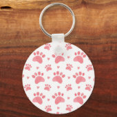 Cat Paws Waterverf Patroon Sleutelhanger (Achterkant)