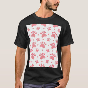 Cat Paws Waterverf Patroon T-shirt