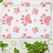 Cat Paws Waterverf Patroon Theedoek (Gevouwen)