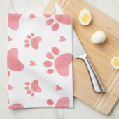 Cat Paws Waterverf Patroon Theedoek (Quarter Fold)