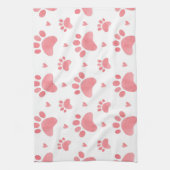 Cat Paws Waterverf Patroon Theedoek (Verticaal)
