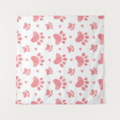 Cat Paws Waterverf Patroon Wandkleed (Voorkant (horizontaal))