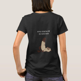 CAT Peaceful Warrior Yoga ZWART T-shirt