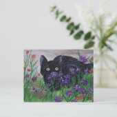 Cat Peeking Briefkaart (Staand voorkant)