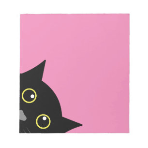 CAT PEEKING PINK SCHRIJVING PAD BRIEFPAPIER NOTITIEBLOK