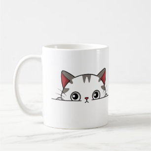 Cat Peeking Schattige Schattig Funny Animal Cartoo Koffiemok