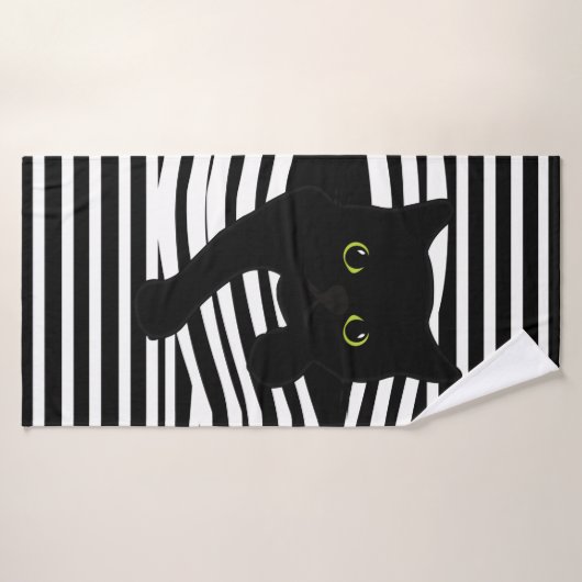 Cat Peeking Towel Badhanddoek (Badhanddoek)