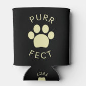 Cat Perfect Beige Spint Paw Print Blikjeskoeler (Achterkant)