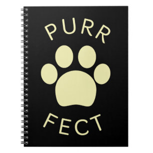Cat Perfect Beige Spint Paw Print Notitieboek