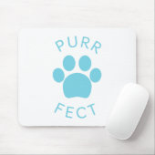 Cat Perfect Blue Spint Paw Print Muismat (Met muis)