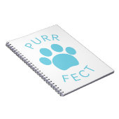 Cat Perfect Blue Spint Paw Print Notitieboek (Rechterzijde)