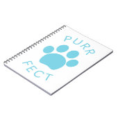 Cat Perfect Blue Spint Paw Print Notitieboek (Linkerzijde)