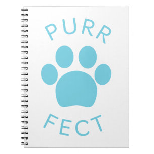 Cat Perfect Blue Spint Paw Print Notitieboek