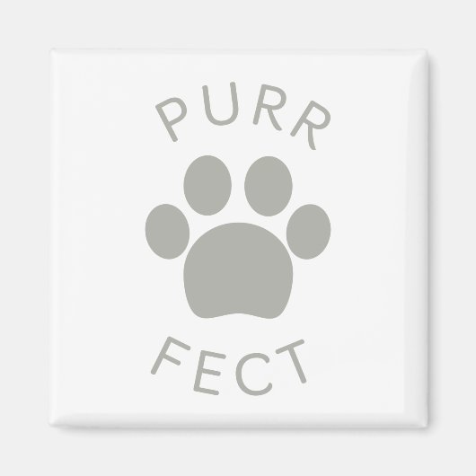 Cat Perfect Grey Spint Paw Print Magneet (Voorkant)