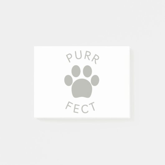 Cat Perfect Grey Spint Paw Print Post-it® Notes (Voorkant)