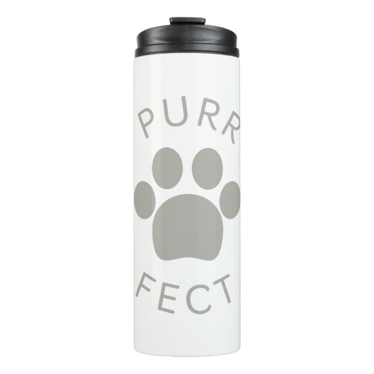 Cat Perfect Grey Spint Paw Print Thermosbeker (Voorkant)