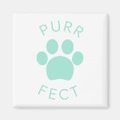 Cat Perfect Light Blue Spint Paw Print Magneet (Voorkant)