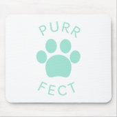 Cat Perfect Light Blue Spint Paw Print Muismat (Voorkant)