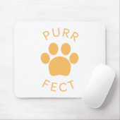 Cat Perfect Oranje Spint Paw Print Muismat (Met muis)