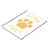Cat Perfect Oranje Spint Paw Print Notitieboek (Linkerzijde)
