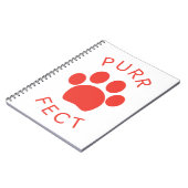 Cat Perfect Red Spint Paw Print Notitieboek (Linkerzijde)