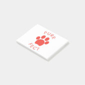 Cat Perfect Red Spint Paw Print Post-it® Notes (Schuin)