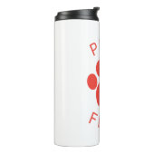 Cat Perfect Red Spint Paw Print Thermosbeker (Gedraaid links)