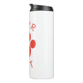 Cat Perfect Red Spint Paw Print Thermosbeker (Geroteerd rechts)