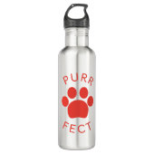 Cat Perfect Red Spint Paw Print Waterfles (Voorkant)