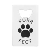 Cat Perfect Spint Paw Print Creditkaart Flessenopener (Achterkant)