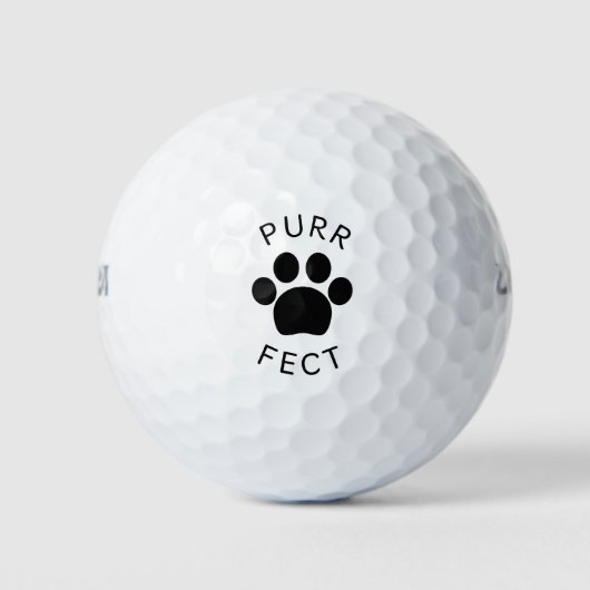 Cat Perfect Spint Paw Print Golfballen (Voorkant)