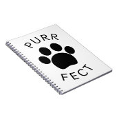 Cat Perfect Spint Paw Print Notitieboek (Rechterzijde)