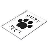 Cat Perfect Spint Paw Print Notitieboek (Linkerzijde)