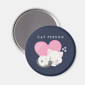 Cat Persbericht Cute White Kitty Cat Slapen Magneet (Voorkant / Achterkant)