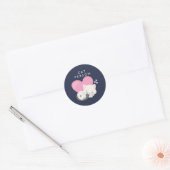 Cat Persbericht Cute White Kitty Cat Slapen Ronde Sticker (Envelop)