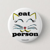 Cat Person Cat Lover Button (Voorkant)