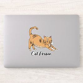 Cat Person Cute geïllustreerd Sticker