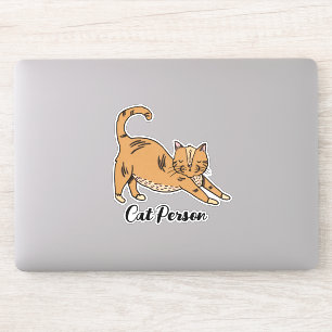 Cat Person Cute geïllustreerd Sticker
