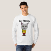 CAT PERSON Funny Art T-Shirts (Voorkant volledig)
