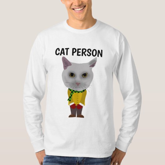 CAT PERSON Funny Art T-Shirts (Voorkant)