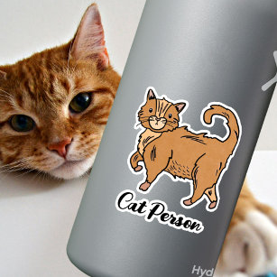 Cat Person Oranje Tabby Sticker